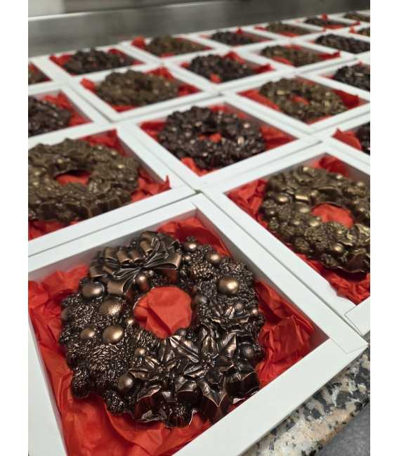 COURONNE DE NOEL LAIT OU NOIR