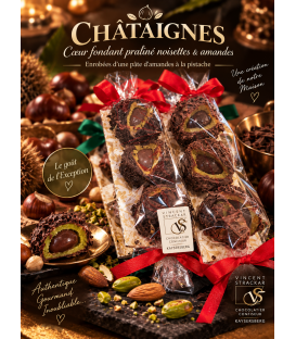 Réglette de 3 châtaignes