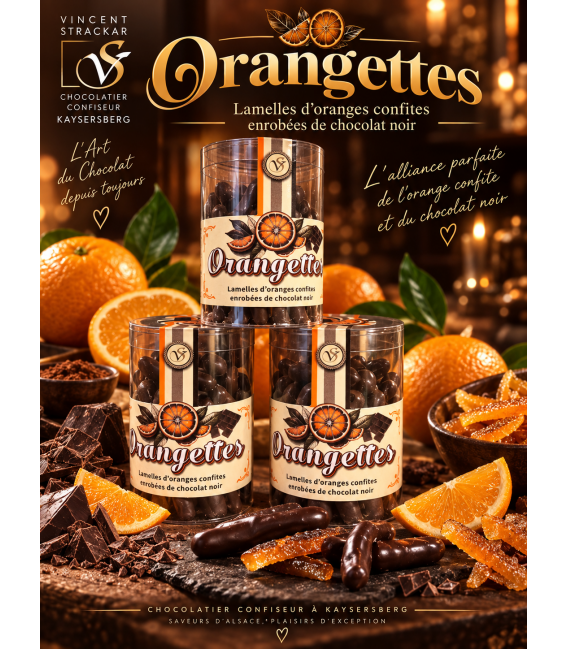 Orangette chocolat Noir 200g